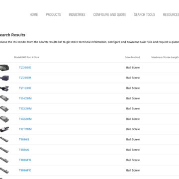 Configure and Select an Ideal IKO Mechatronic Device — Fast!