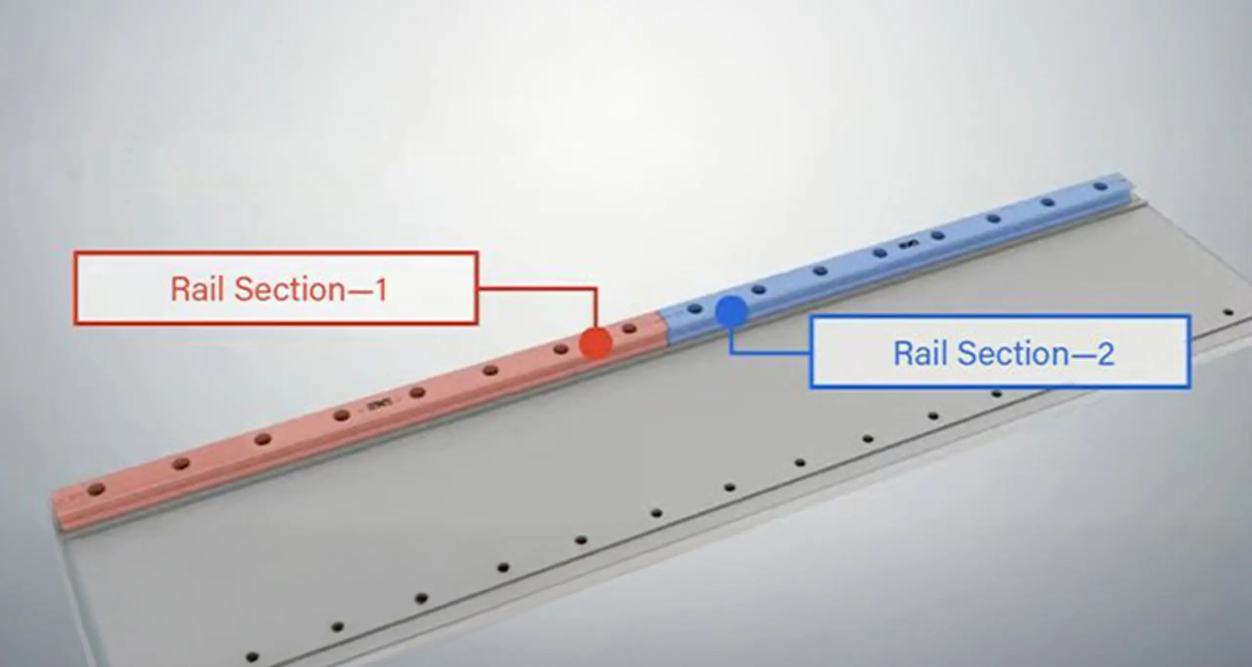 Butt-joined rails can meet long travel requirements.&nbsp;