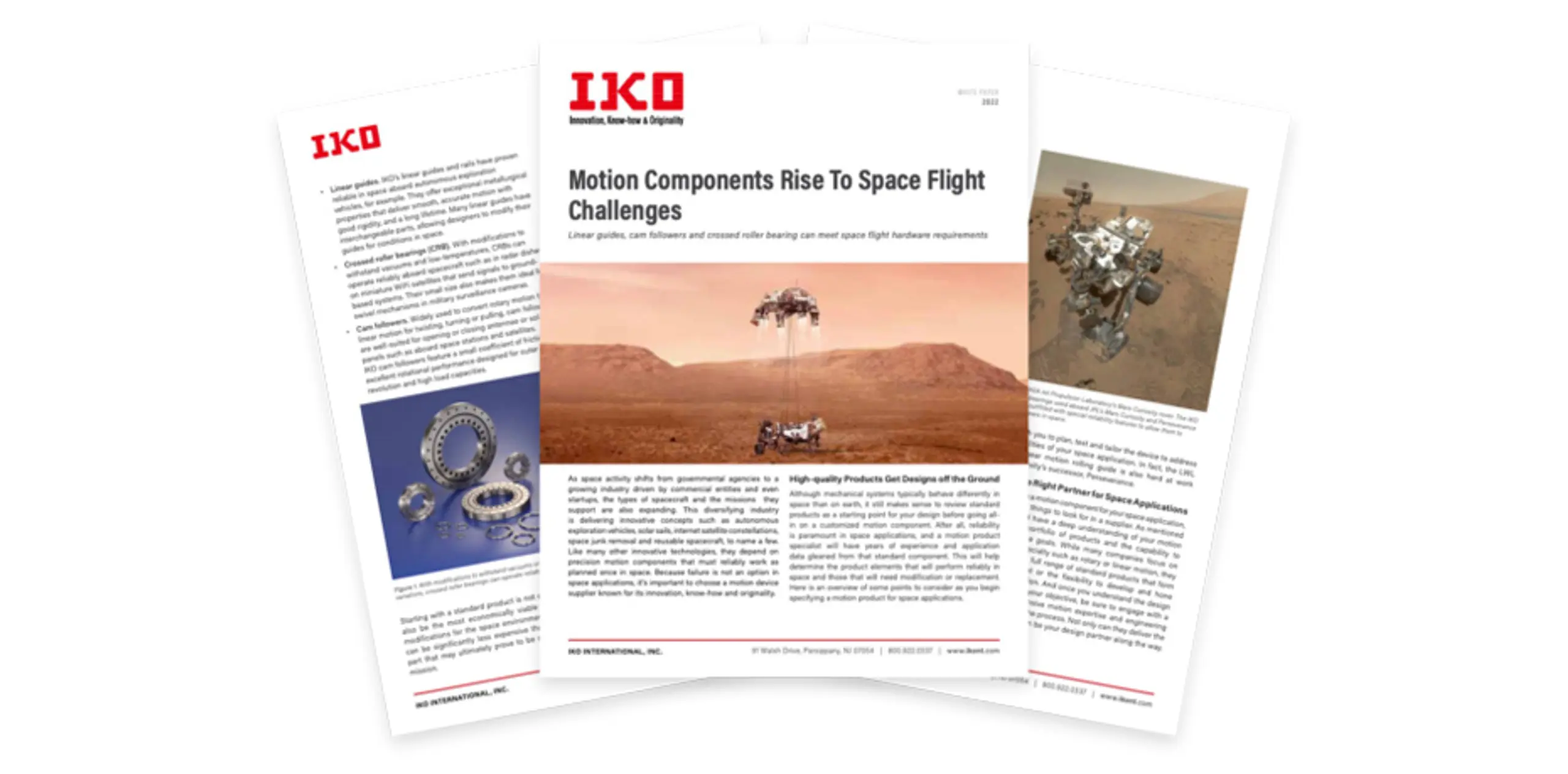 High-quality Motion Products Get Space Designs Off the Ground