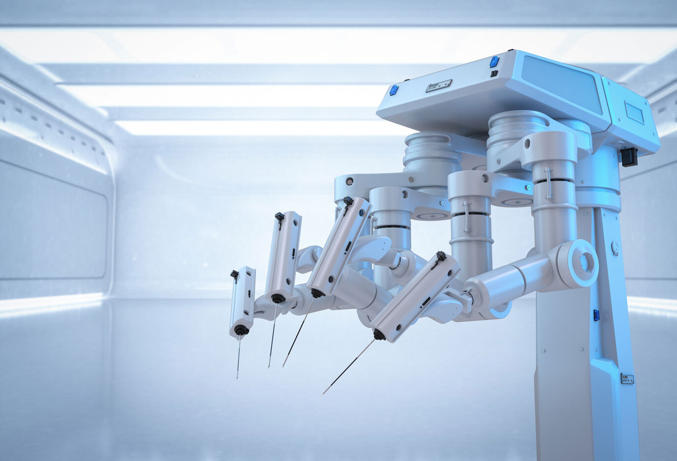 Ball splines save space in tight robotic arms to help surgeons insert and roll end instruments.