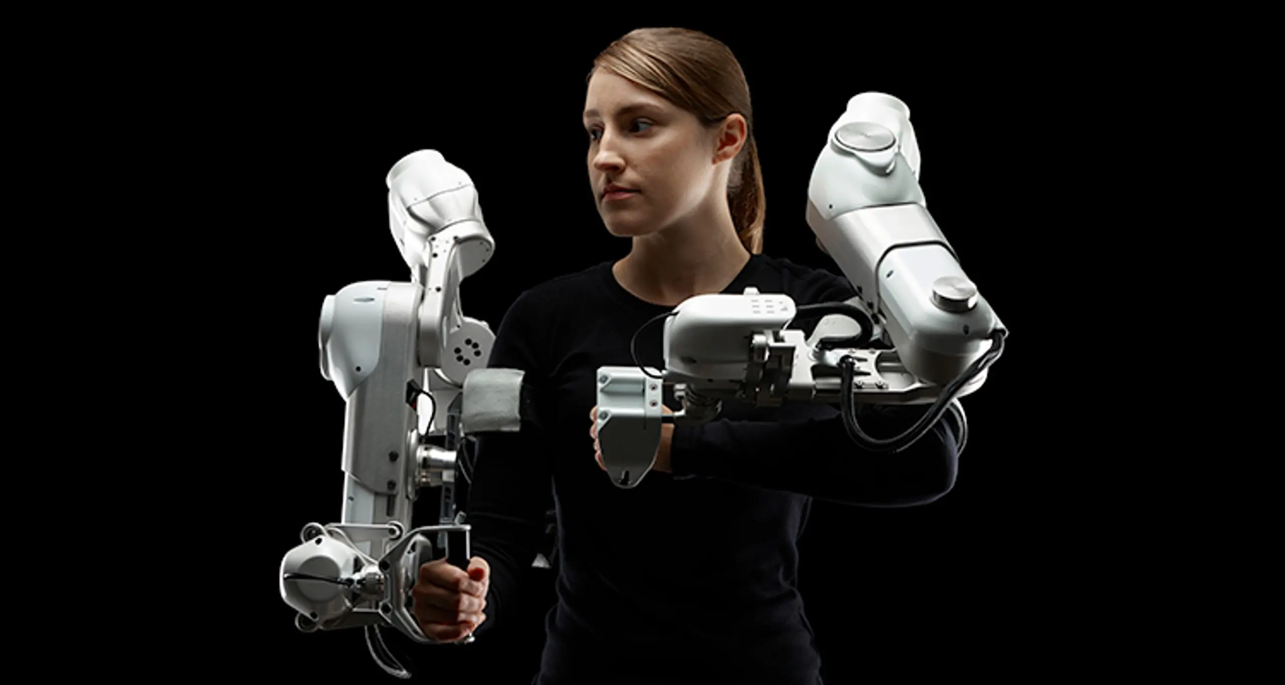 Figure 2. IKO Crossed Roller Bearings carry high moment loads in a physical therapy exoskeletal robot that helps stroke patients relearn shoulder movement.