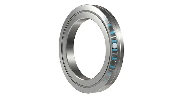 Compact, rigid CRBH crossed roller bearings can handle radial, thrust and moment loads at the same time with high rotational accuracy, making them well-suited for medical and robotics applications.
