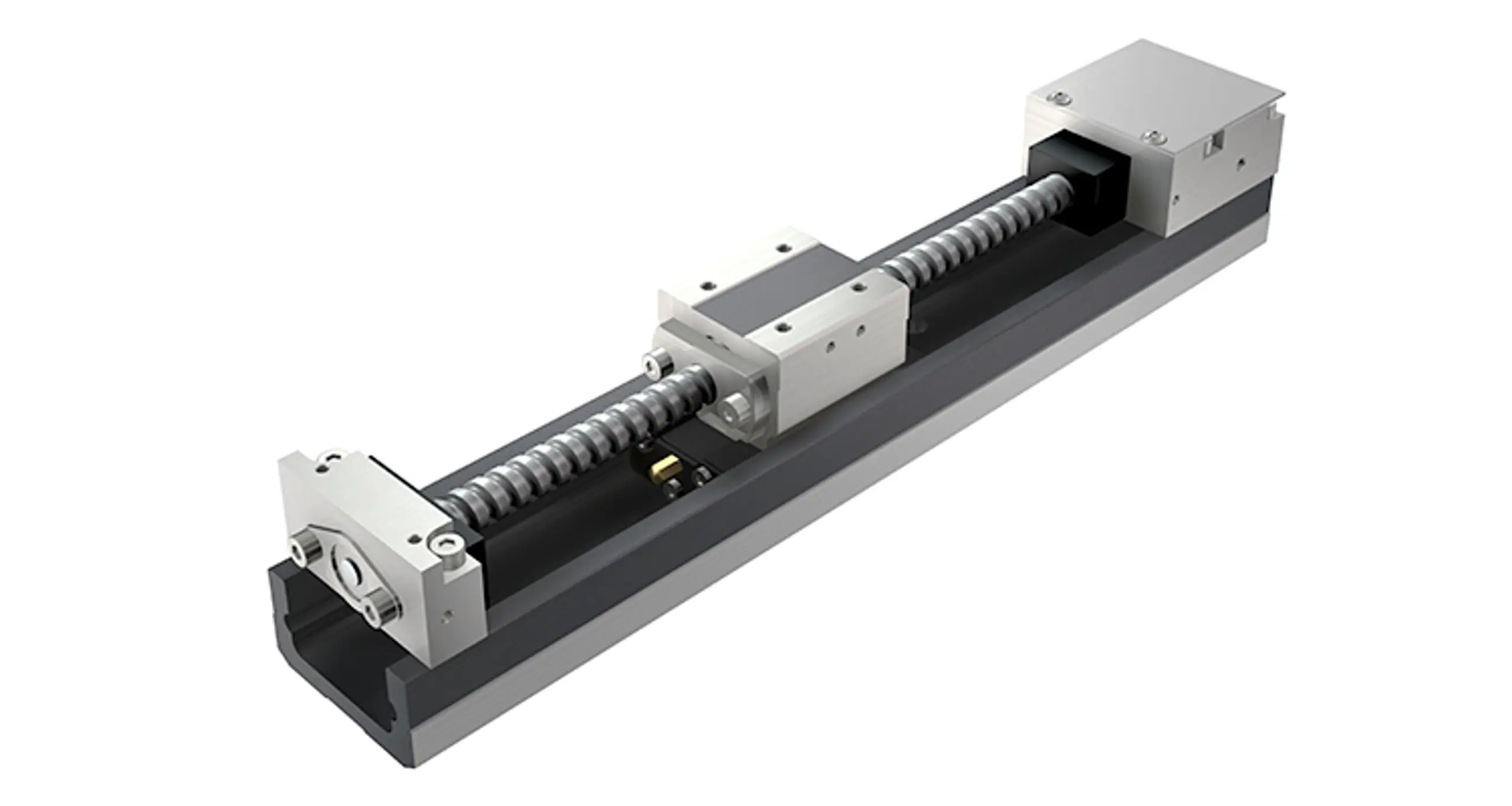 Figure 2. Many ball screw drive linear stages are constructed with a U-shaped track rail for extra rigidity.