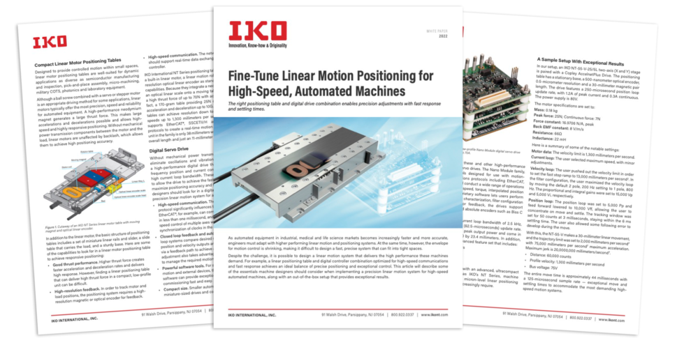 How To Achieve Precise Linear Positioning and Control for Automated ...