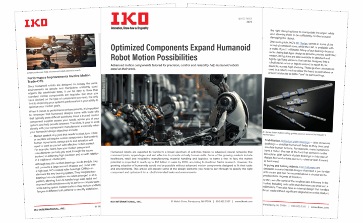 New White Paper Explores Vital Motion Control Components in Humanoid Robots